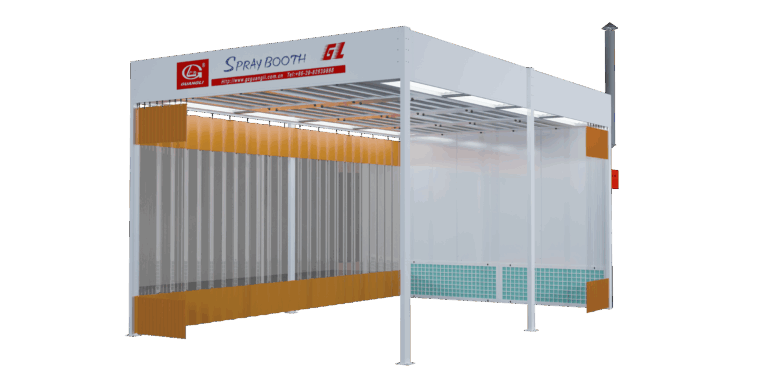 Пост подготовки к окраске с подогревом и верхним пленумом Guangli GL422